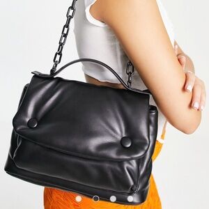 Topshop sassa chain bag in black
